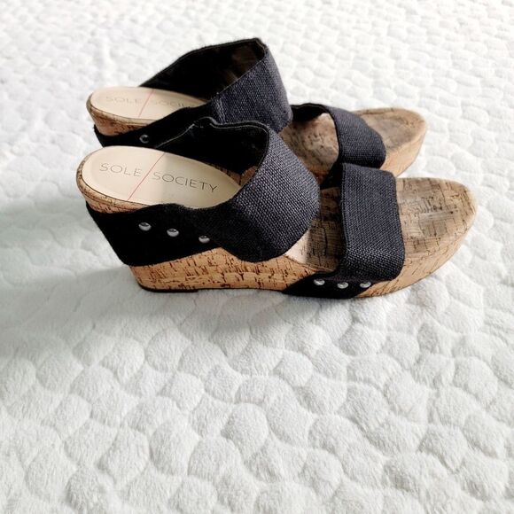 Sole Society Emilia wedge cork sandals 10 42 - Picture 2 of 16